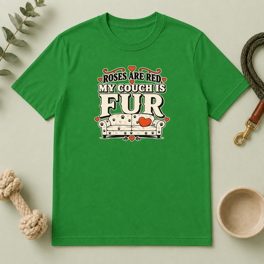 Roses Are Red My Couch Is Fur Valentine Pet T-Shirt