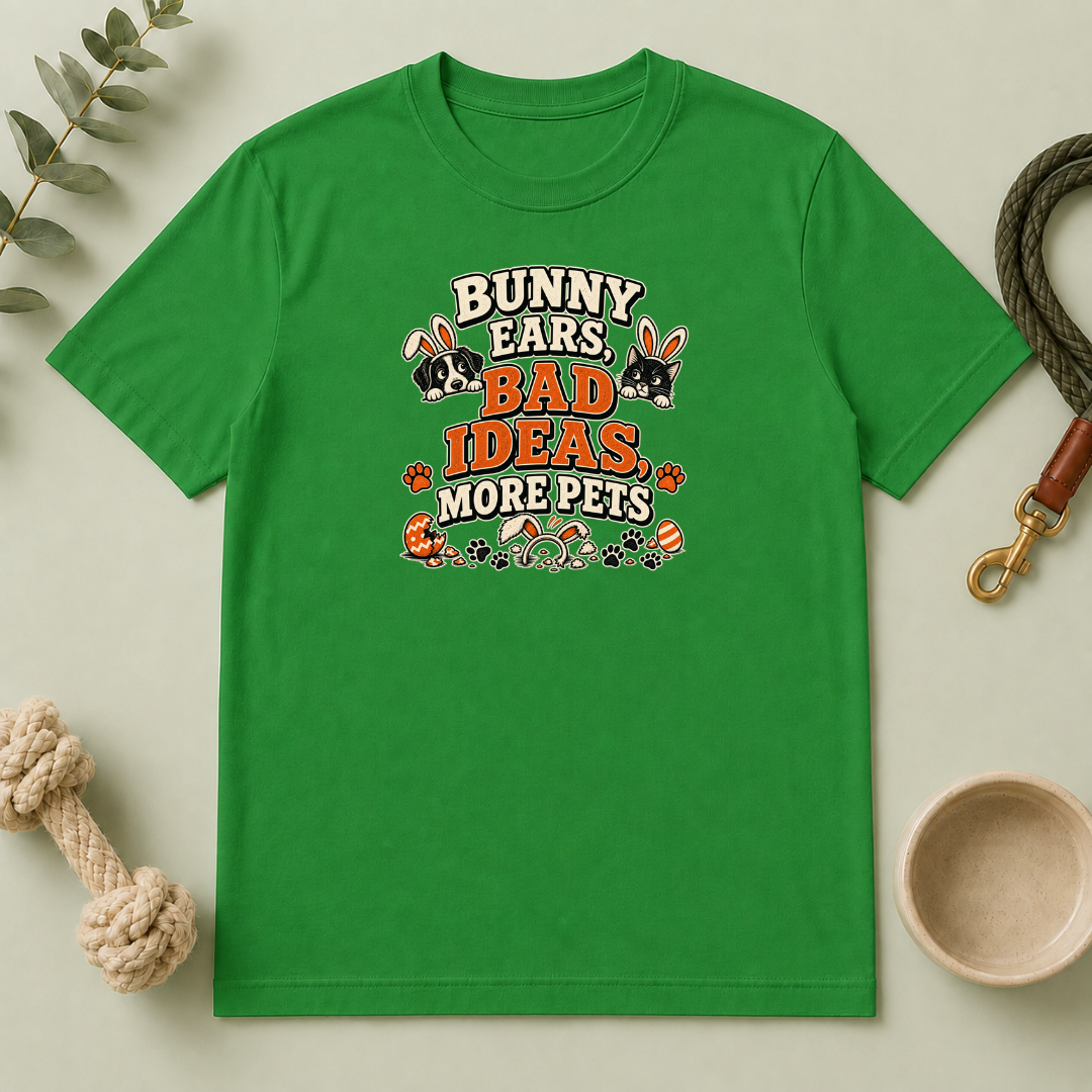 Bunny Ears, Bad Ideas, More Pets Easter T-Shirt