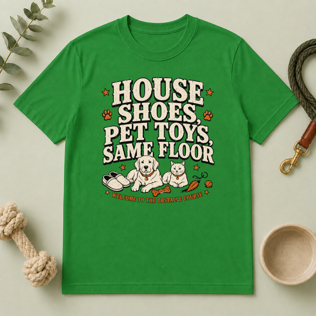 House Shoes, Pet Toys, Same Floor Multi-Pet Lifestyle T-Shirt