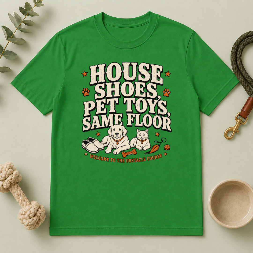 House Shoes, Pet Toys, Same Floor Multi-Pet Lifestyle T-Shirt