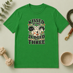 Kissed by One Judged by Three Valentine Pet T-Shirt