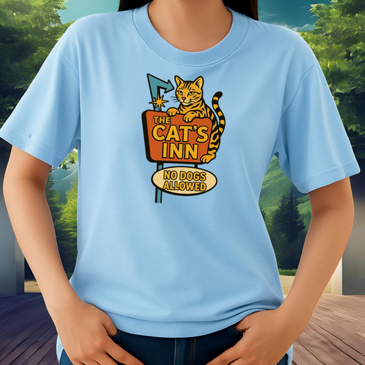 Cat’s Inn T-Shirt – No Dogs Allowed Funny Cat Graphic Tee