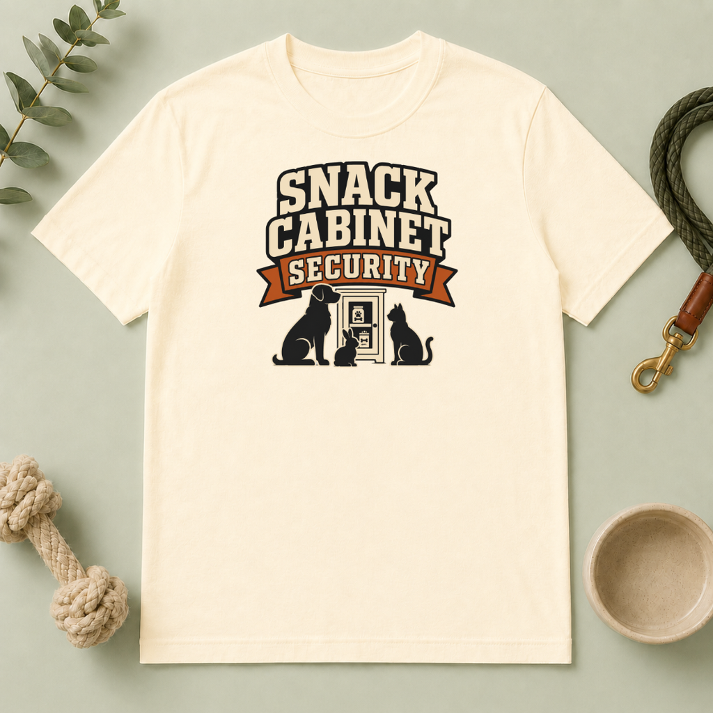 T-Shirt — “Snack Cabinet Security” Funny Pet Lover Tee