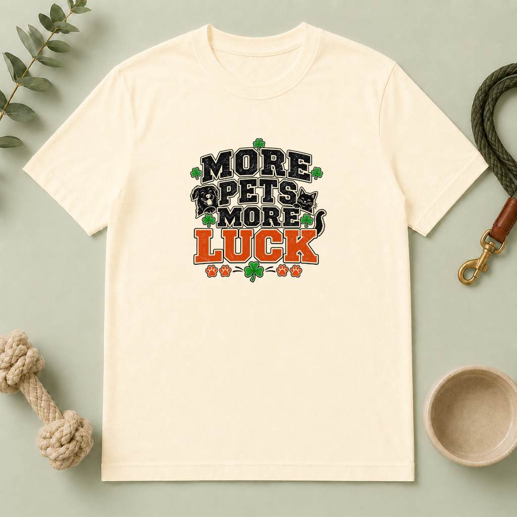 More Pets More Luck St. Patrick’s Day T-Shirt