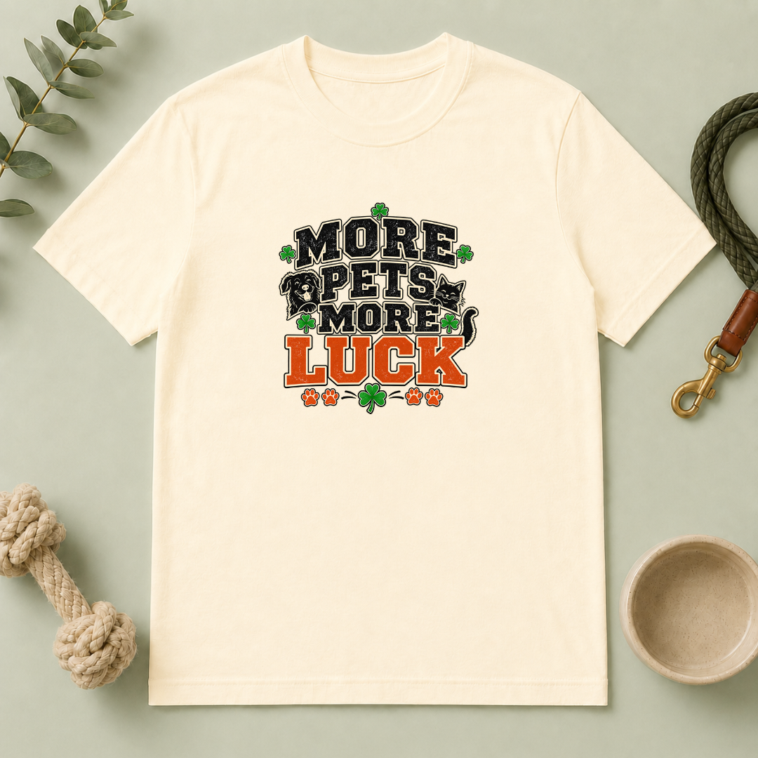 More Pets More Luck St. Patrick’s Day T-Shirt