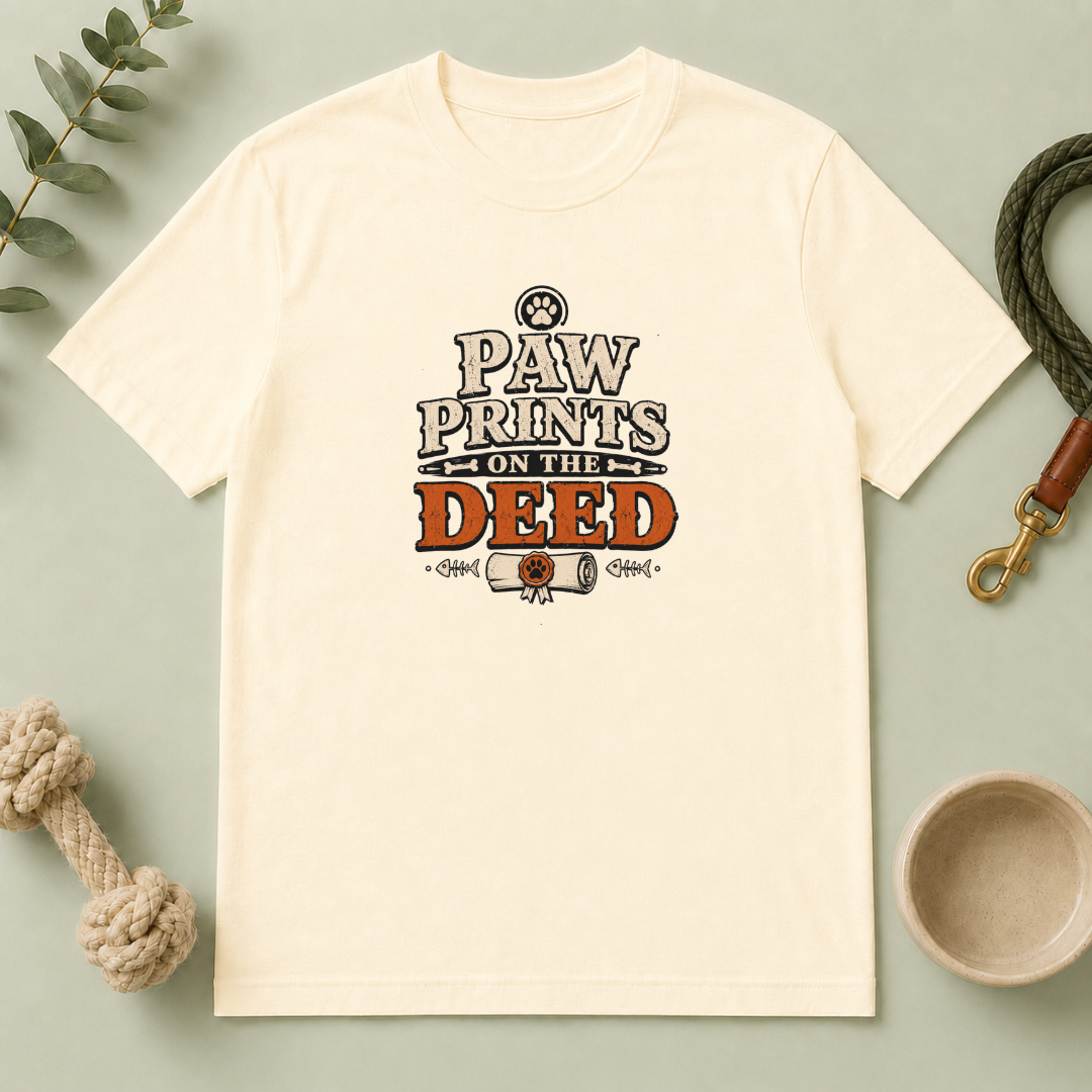 Paw Prints on the Deed - Multi-Pet Lovers Tee