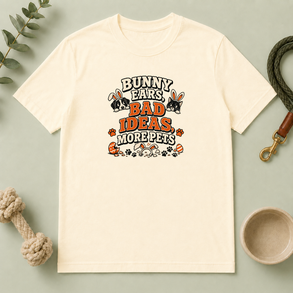 Bunny Ears, Bad Ideas, More Pets Easter T-Shirt
