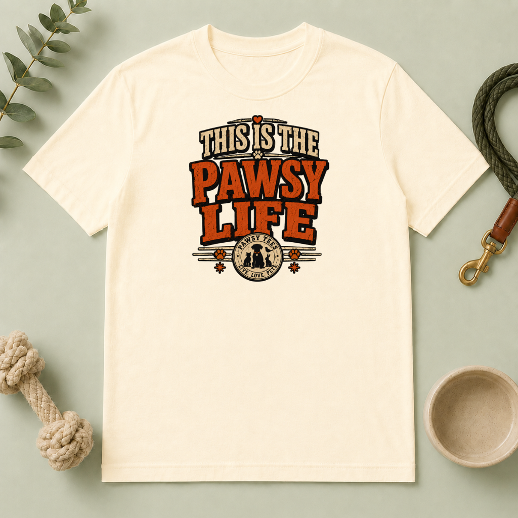 This Is The Pawsy Life T-Shirt — Funny Pet Lover Tee