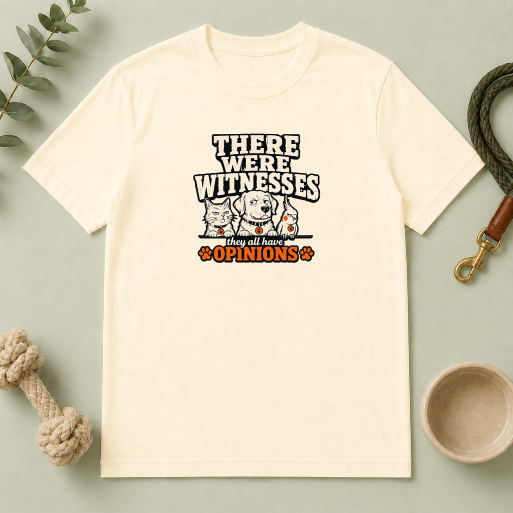 "There Were Witnesses" Cute Pet Graphic Tee