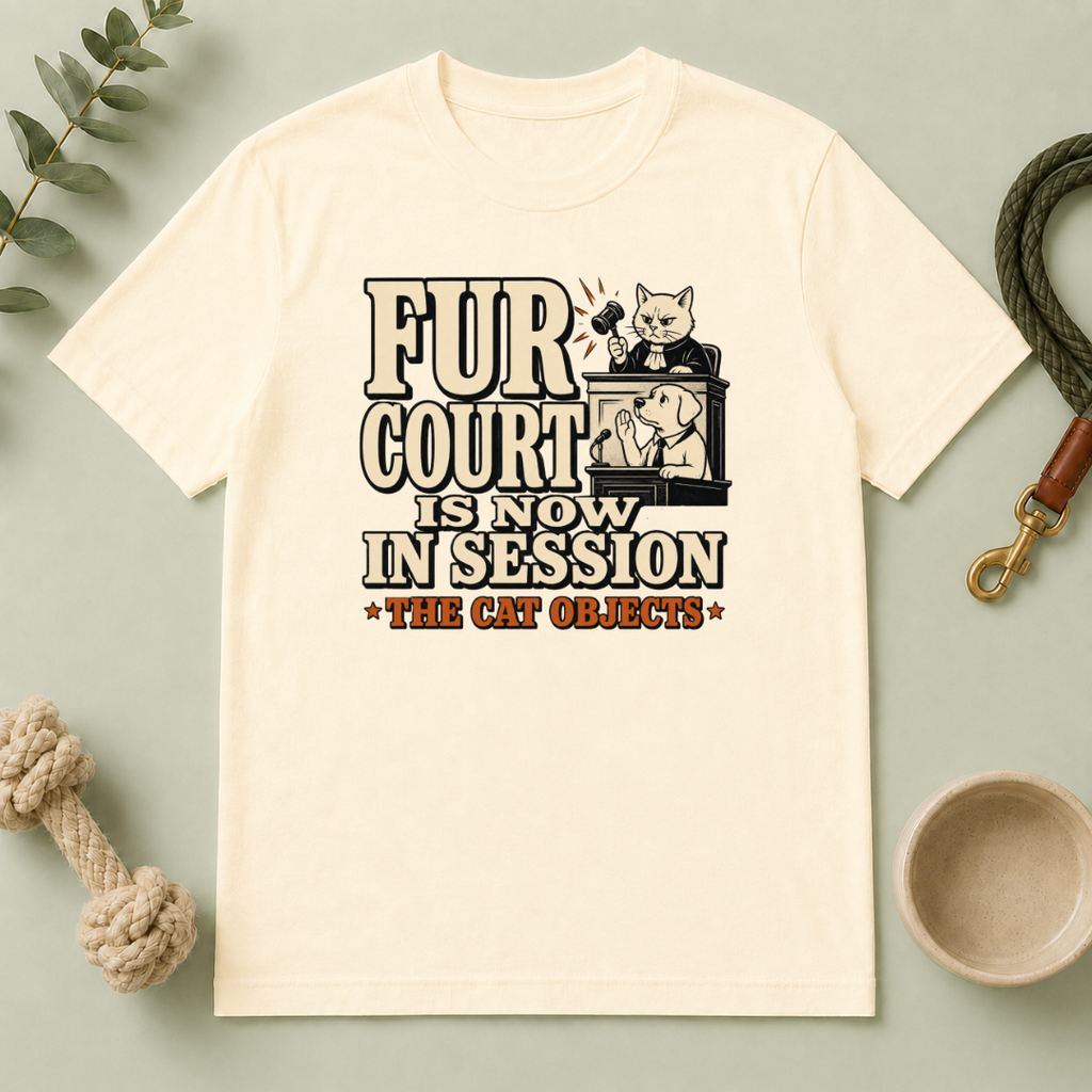 Fur Court Is Now in Session – Dog & Cat Rivalry T-Shirt