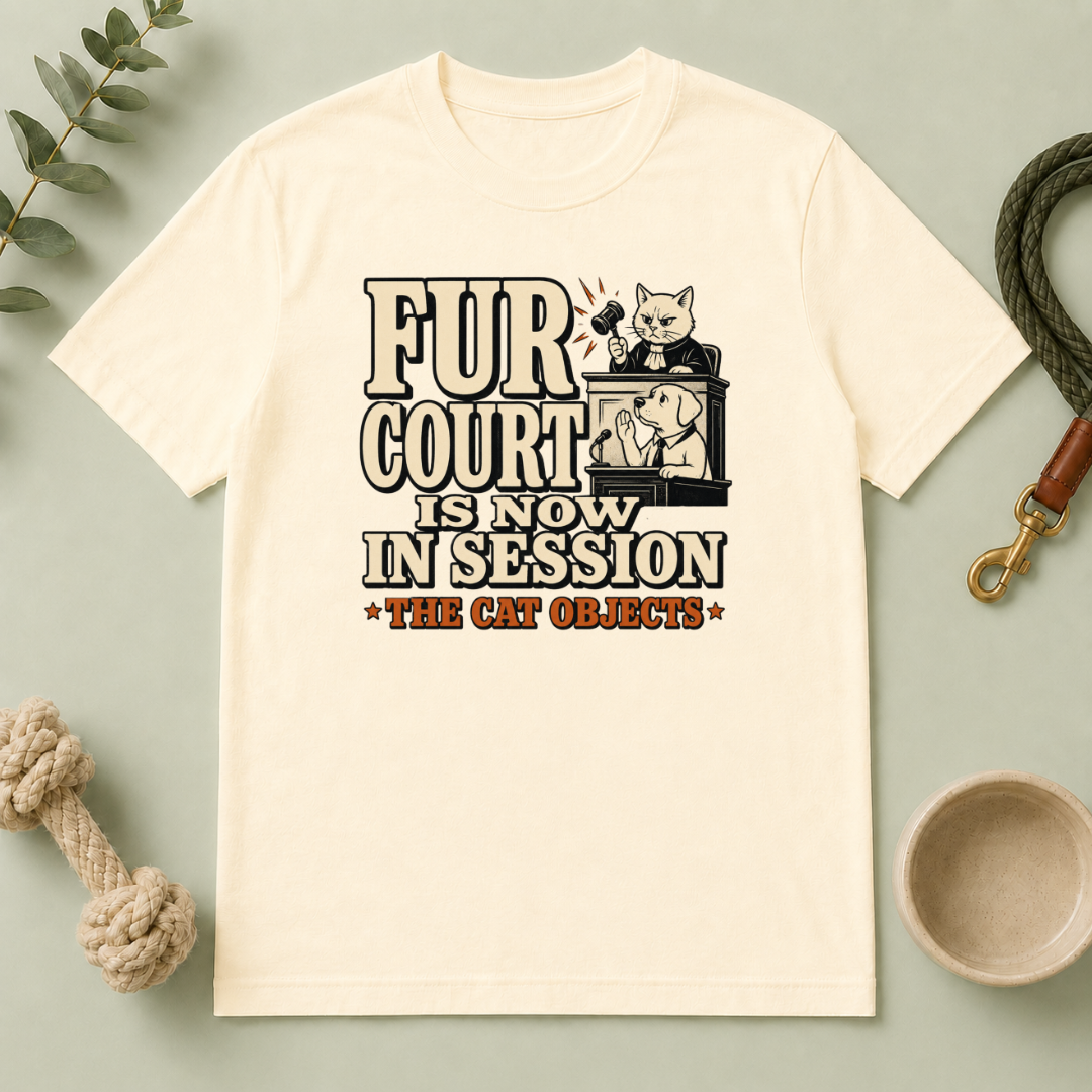 Fur Court Is Now in Session – Dog & Cat Rivalry T-Shirt