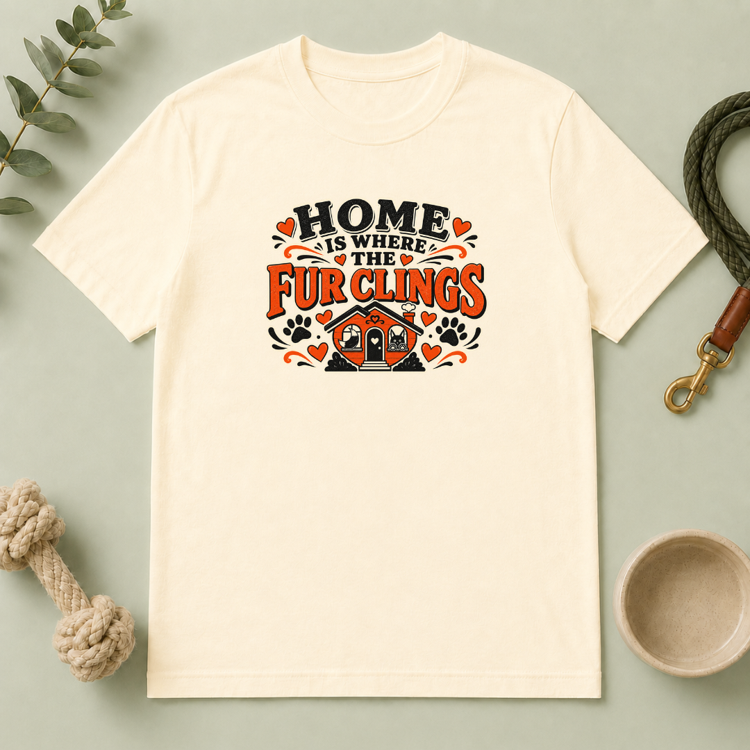 Home Is Where the Fur Clings Valentine Pet T-Shirt