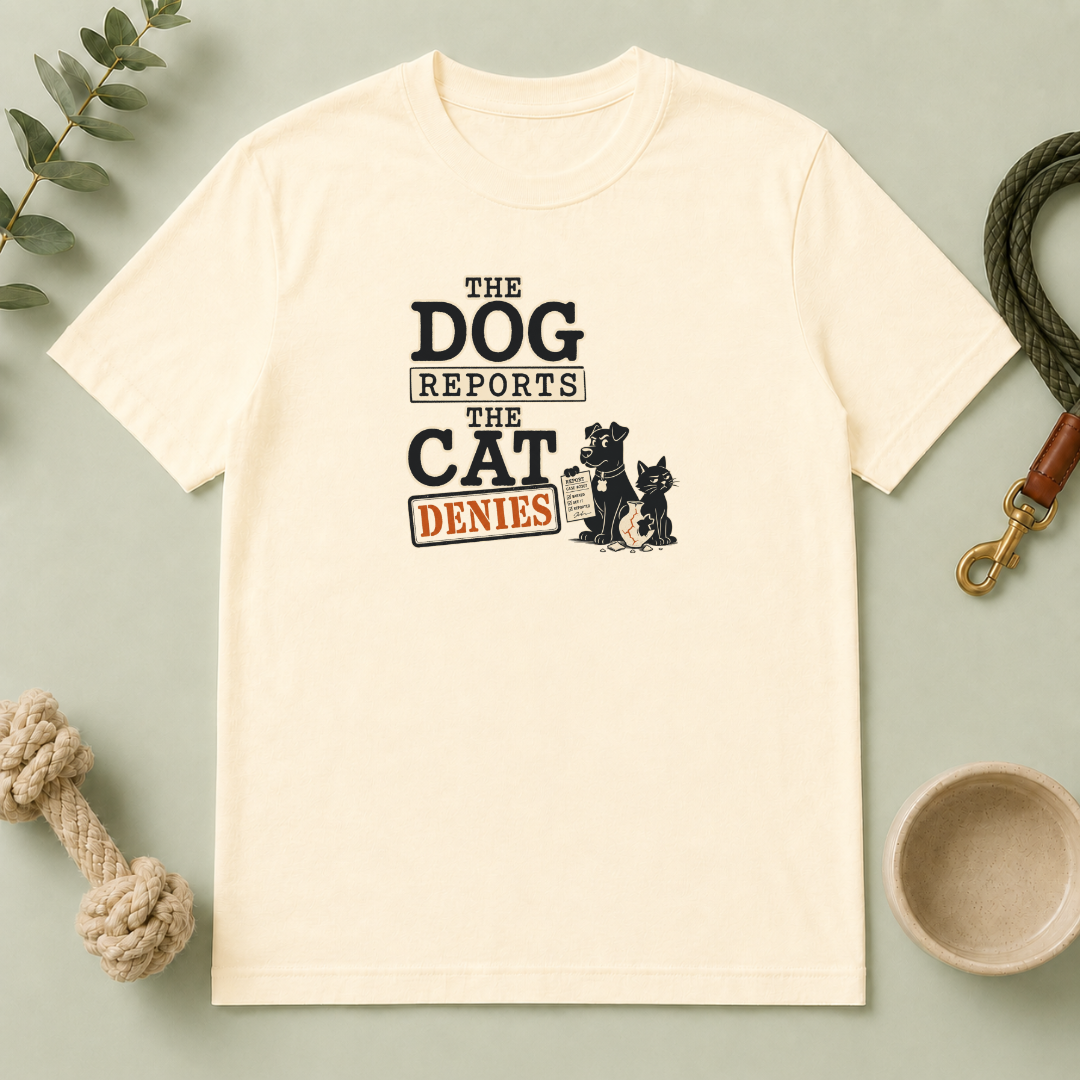 Dog Reports, Cat Denies T-Shirt