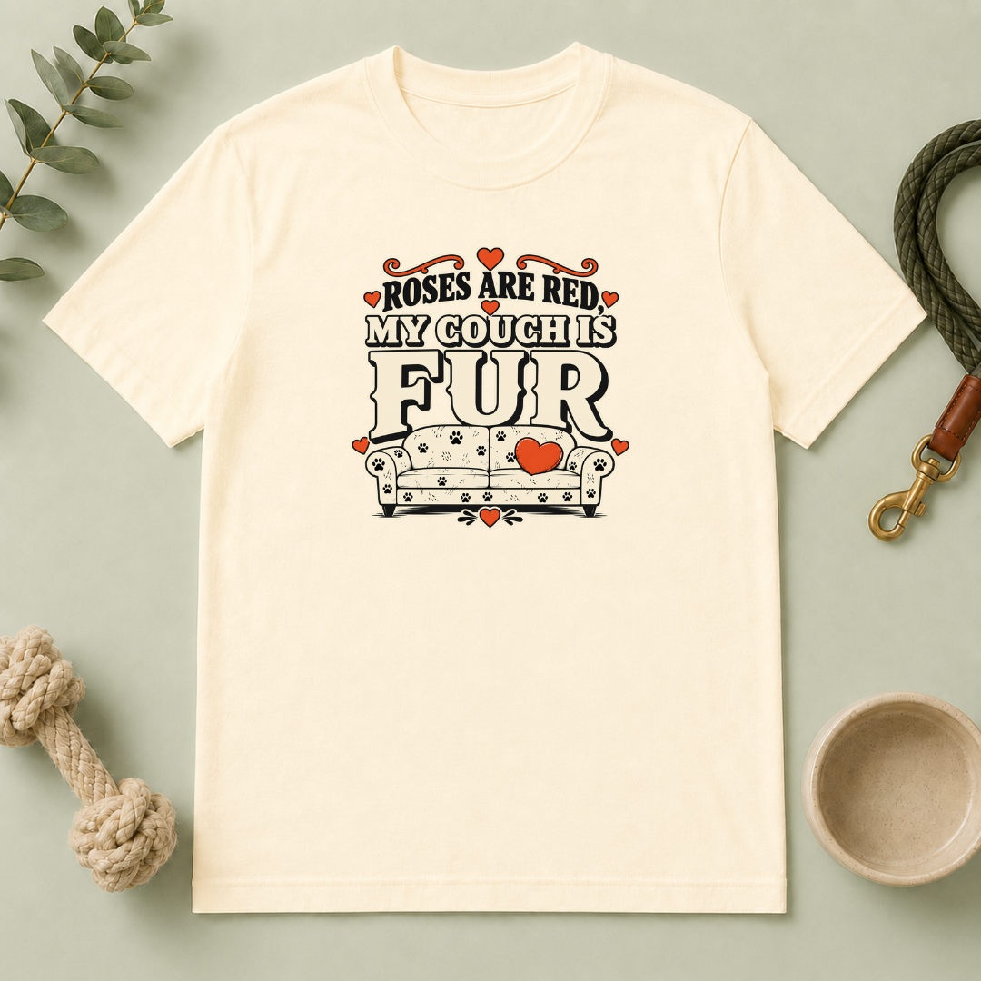 Roses Are Red My Couch Is Fur Valentine Pet T-Shirt