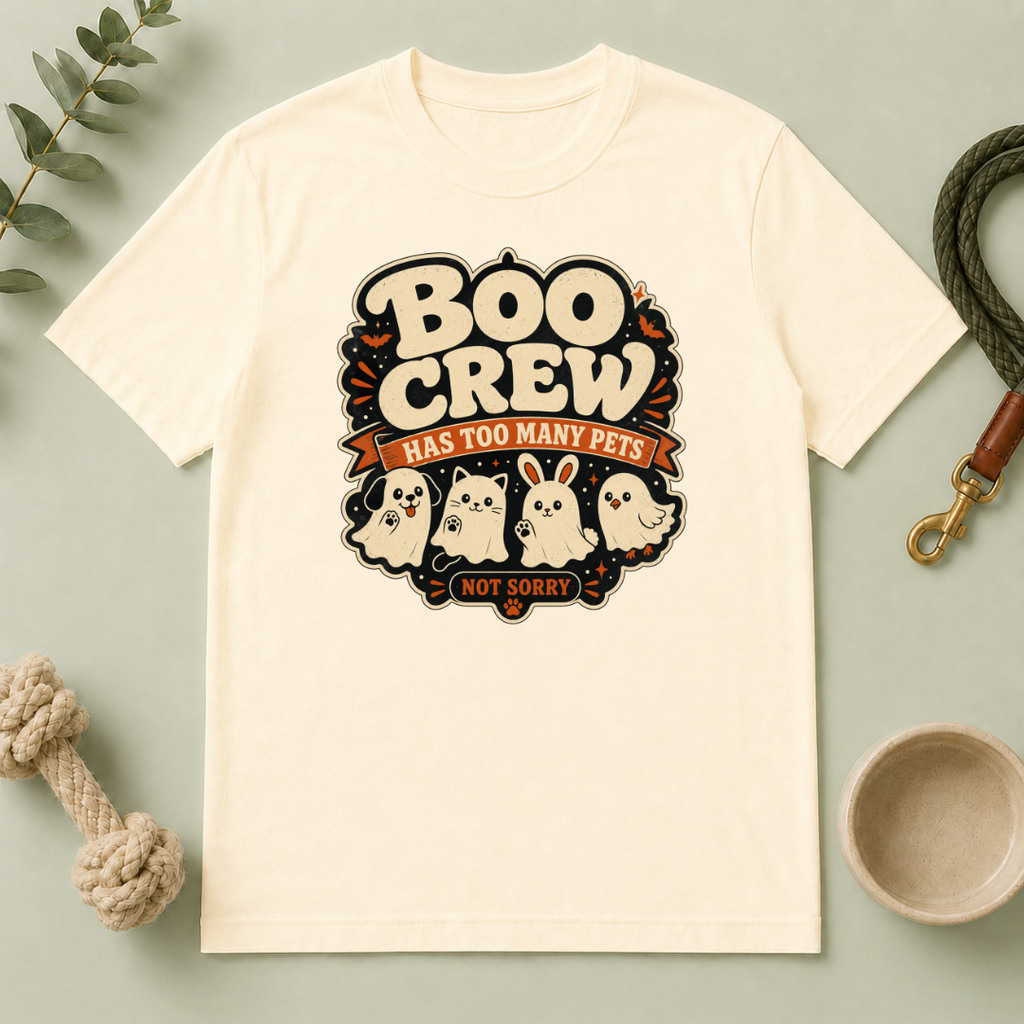Boo Crew Has Too Many Pets Halloween T-Shirt
