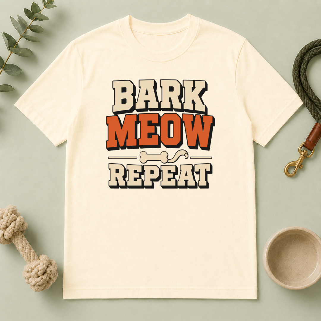Bark, Meow, Repeat Tee