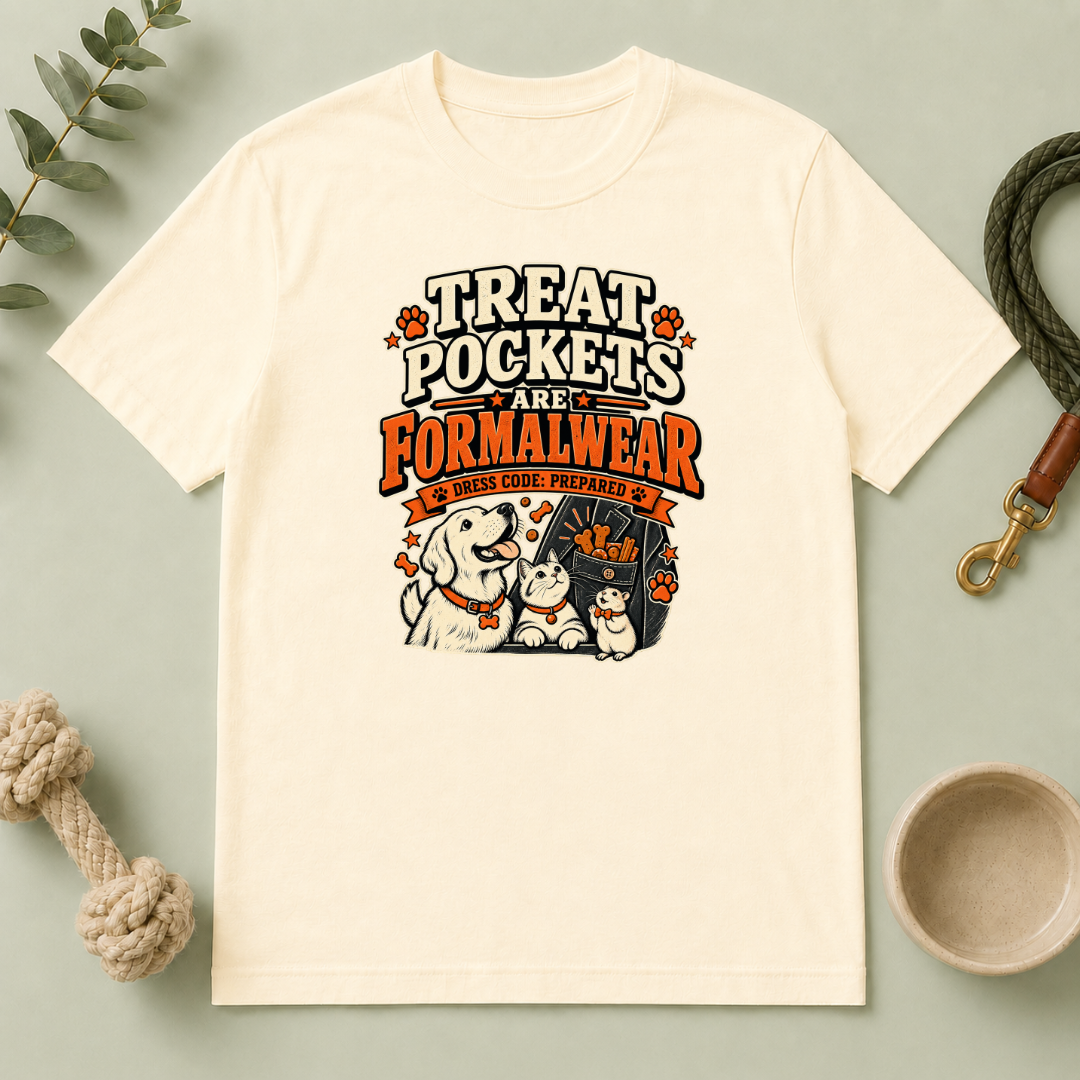 Treat Pockets Are Formalwear Multi-Pet Lifestyle T-Shirt