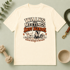 Walks Are Meetings with Sniff Agendas Multi-Pet Lifestyle T-Shirt