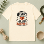 My Heart Has Claw Marks and Nose Prints Valentine Pet T-Shirt