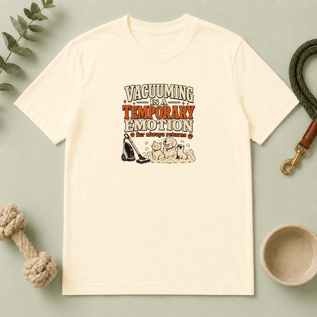 Vacuuming Is a Temporary Emotion T‑Shirt