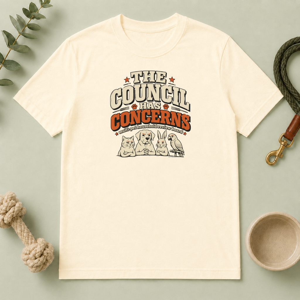 "The Council Has Concerns" Retro Pet Graphic Tee