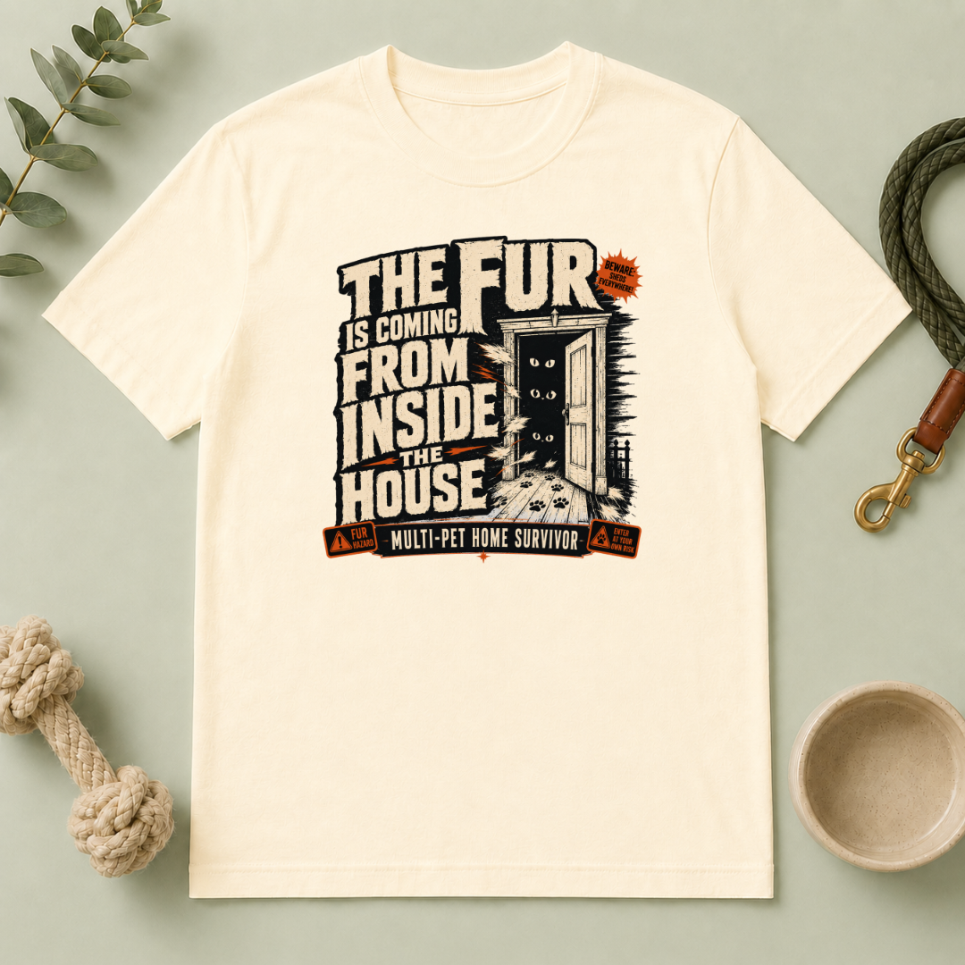 The Fur Is Coming From Inside the House Halloween T-Shirt