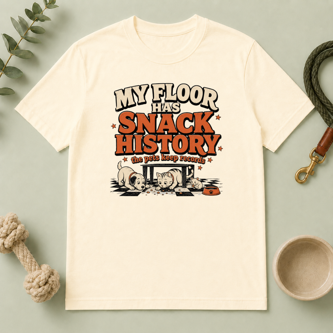 My Floor Has Snack History Multi-Pet Lifestyle T-Shirt