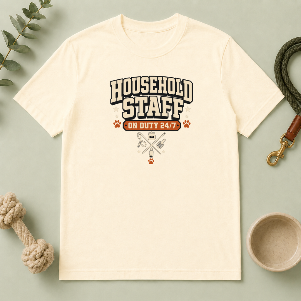 Household Staff — 'On Duty 24/7' Multi-Pet Household Tee