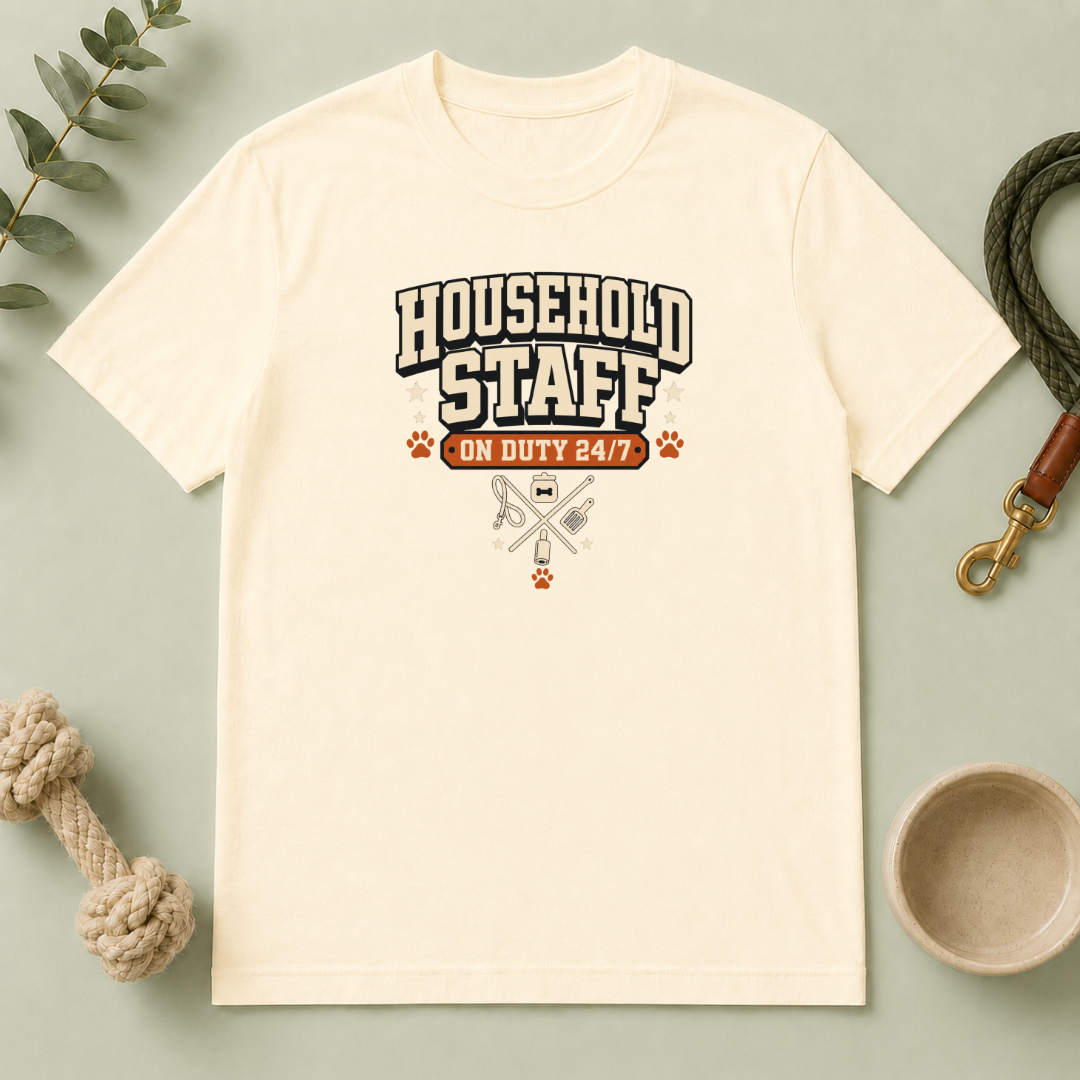 Household Staff — 'On Duty 24/7' Multi-Pet Household Tee