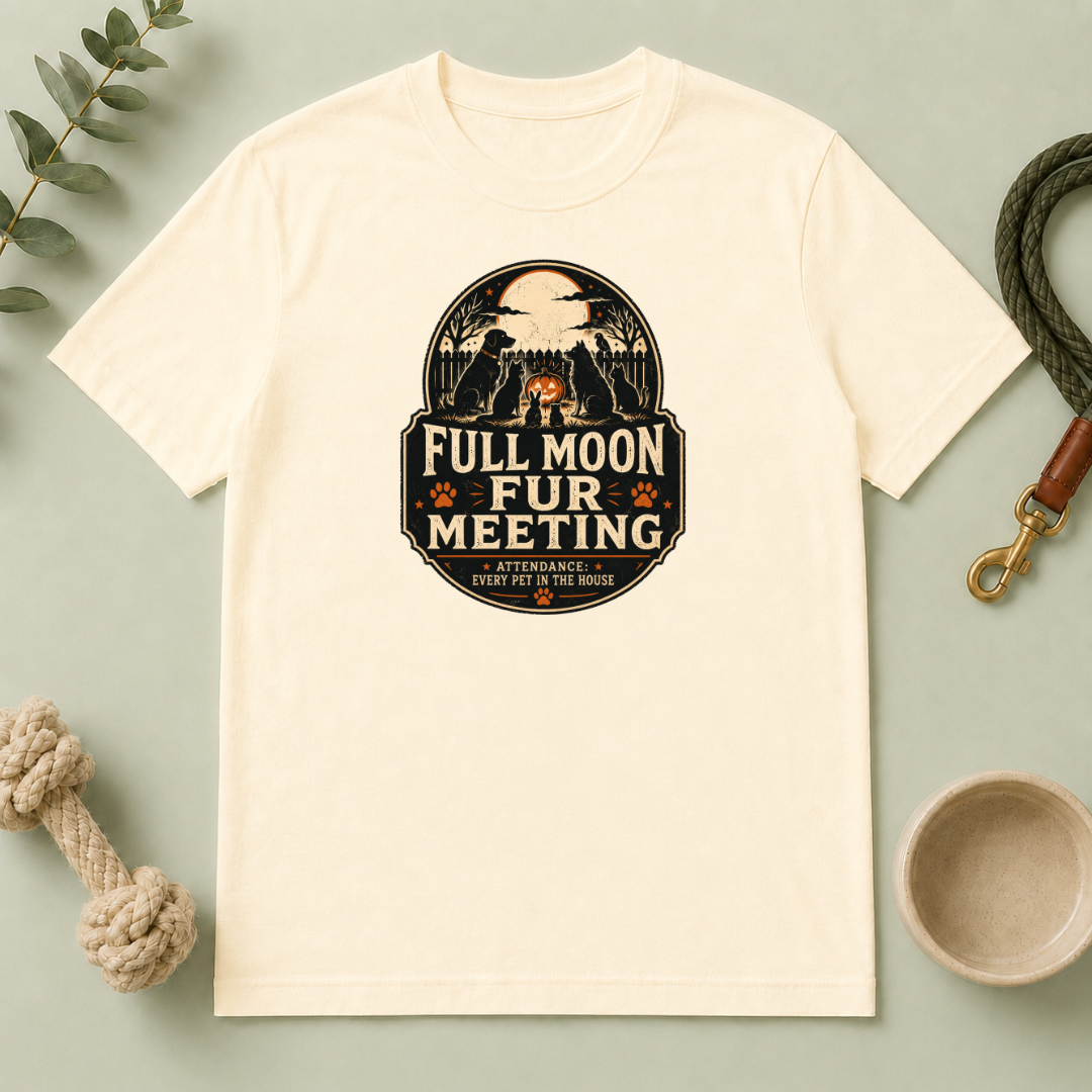 Full Moon Fur Meeting Halloween Pet T-Shirt