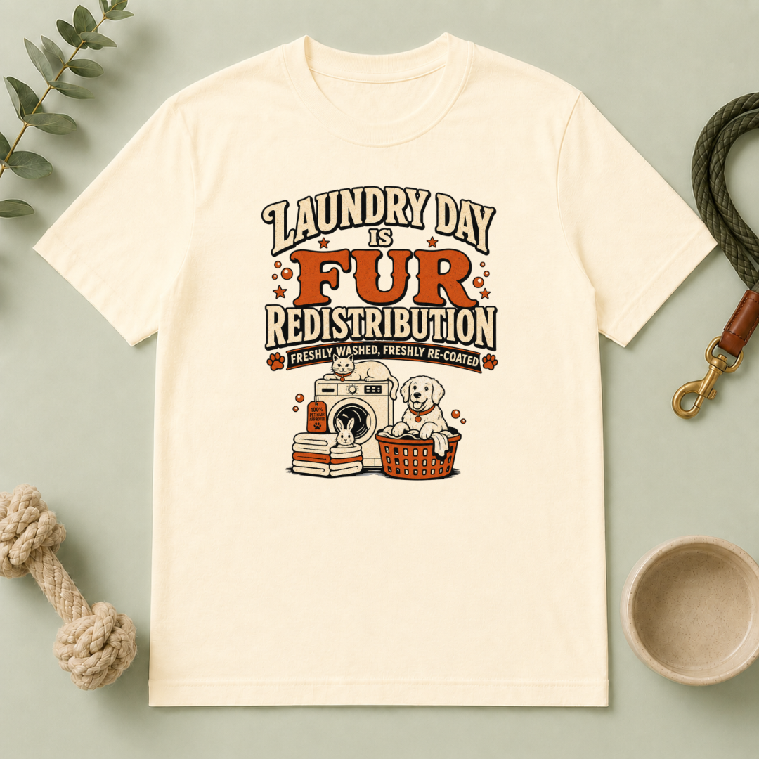 Laundry Day Is Fur Redistribution Multi-Pet Lifestyle T-Shirt