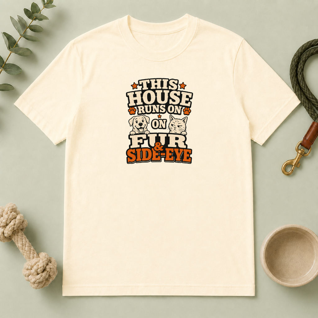 This House Runs On Fur & Side Eye T-Shirt