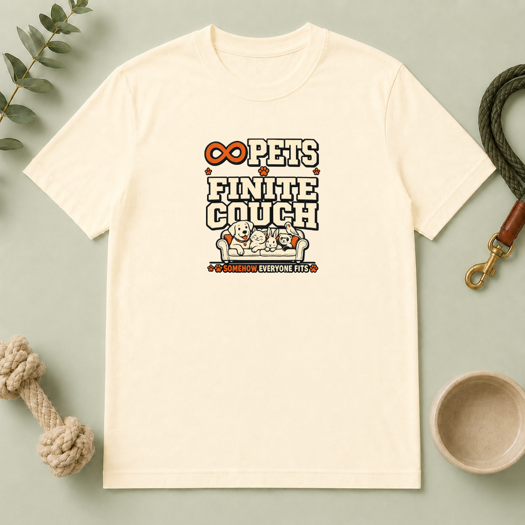 “Infinite Pets, Finite Couch” Graphic T