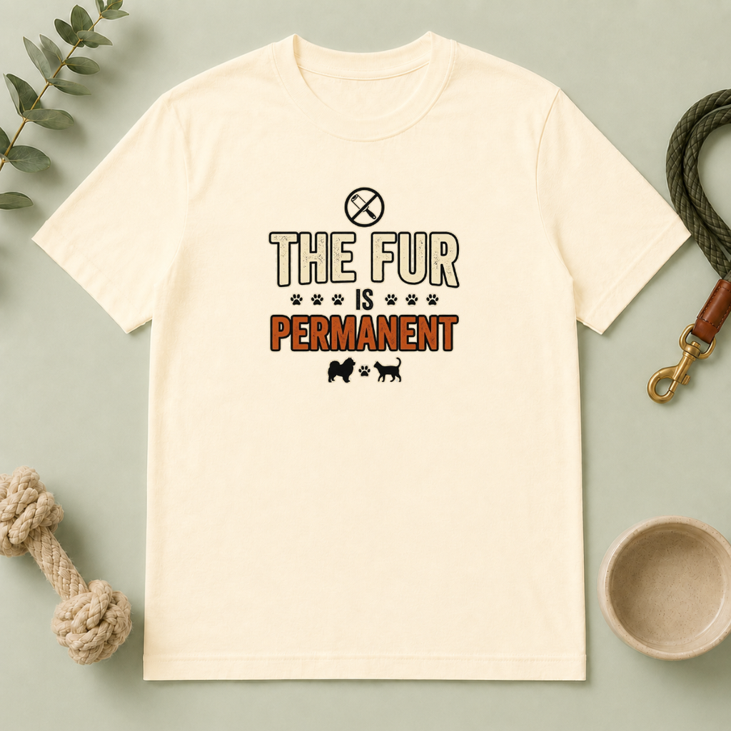 The Fur Is Permanent Pet-Lover T-Shirt