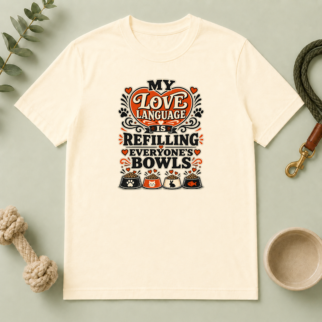 My Love Language Is Refilling Everyone’s Bowls Valentine Pet T-Shirt
