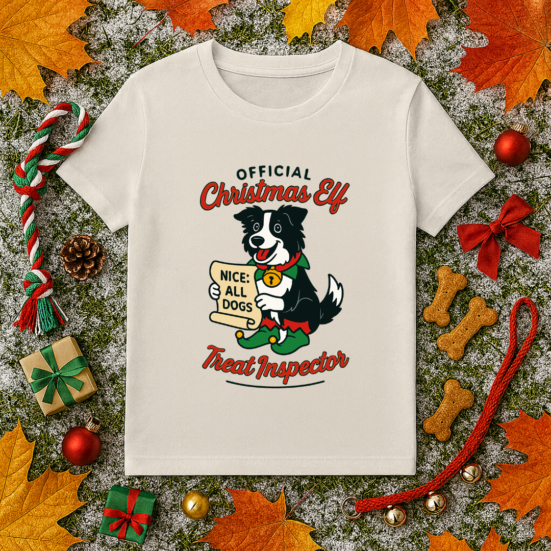 Official Christmas Elf Dog Treat Inspector