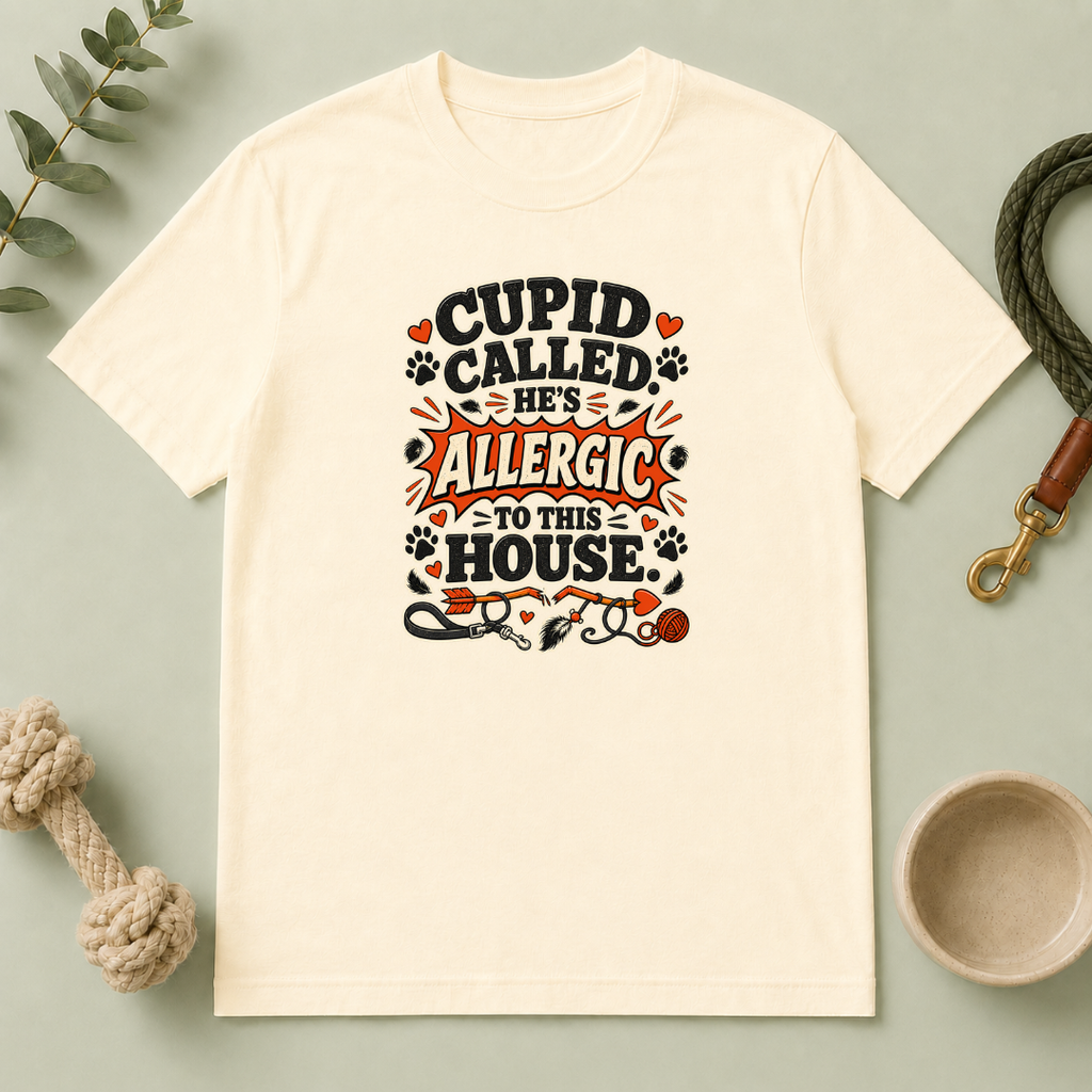Cupid Called He’s Allergic to This House Valentine Pet T-Shirt