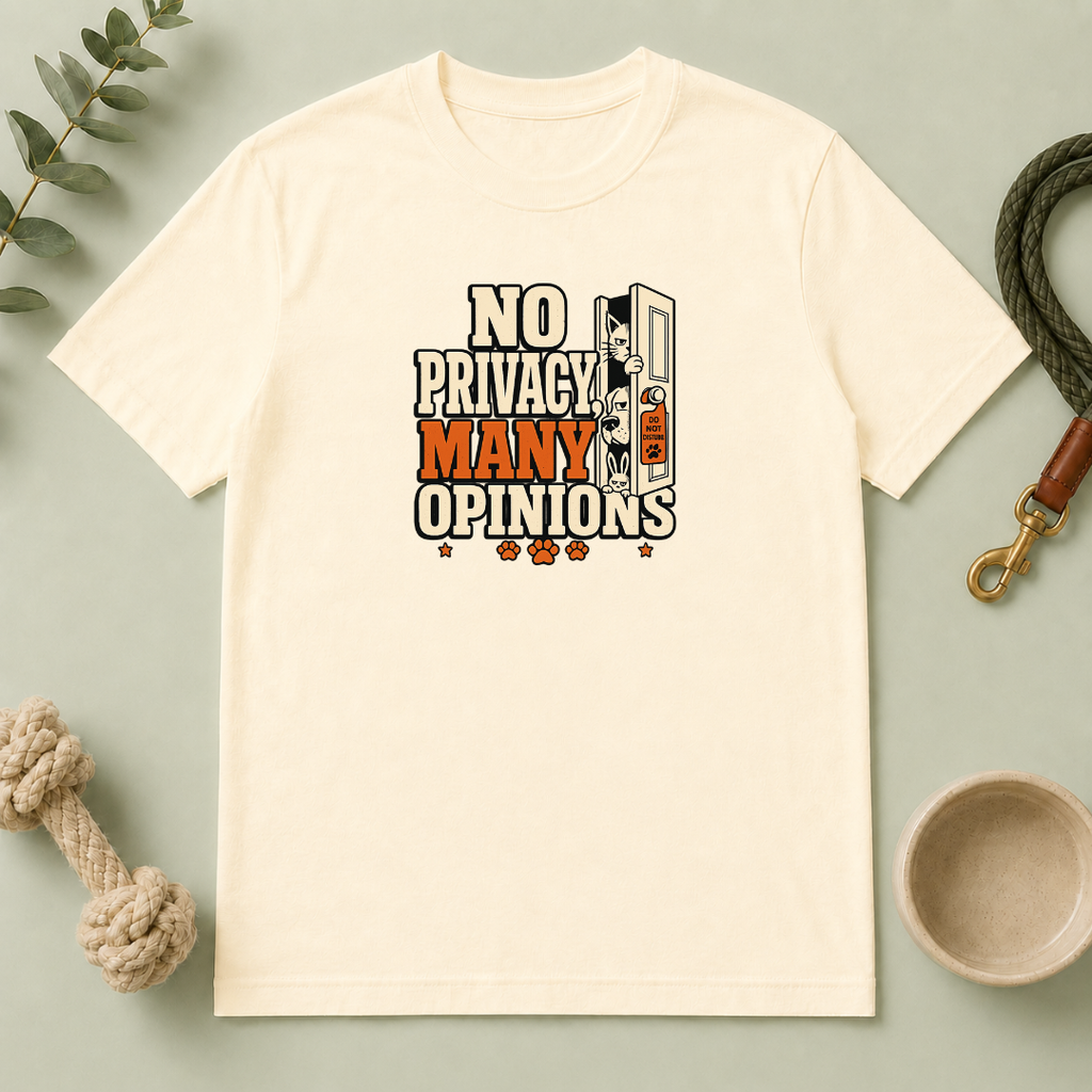 "No Privacy, Many Opinions" Retro Graphic Tee