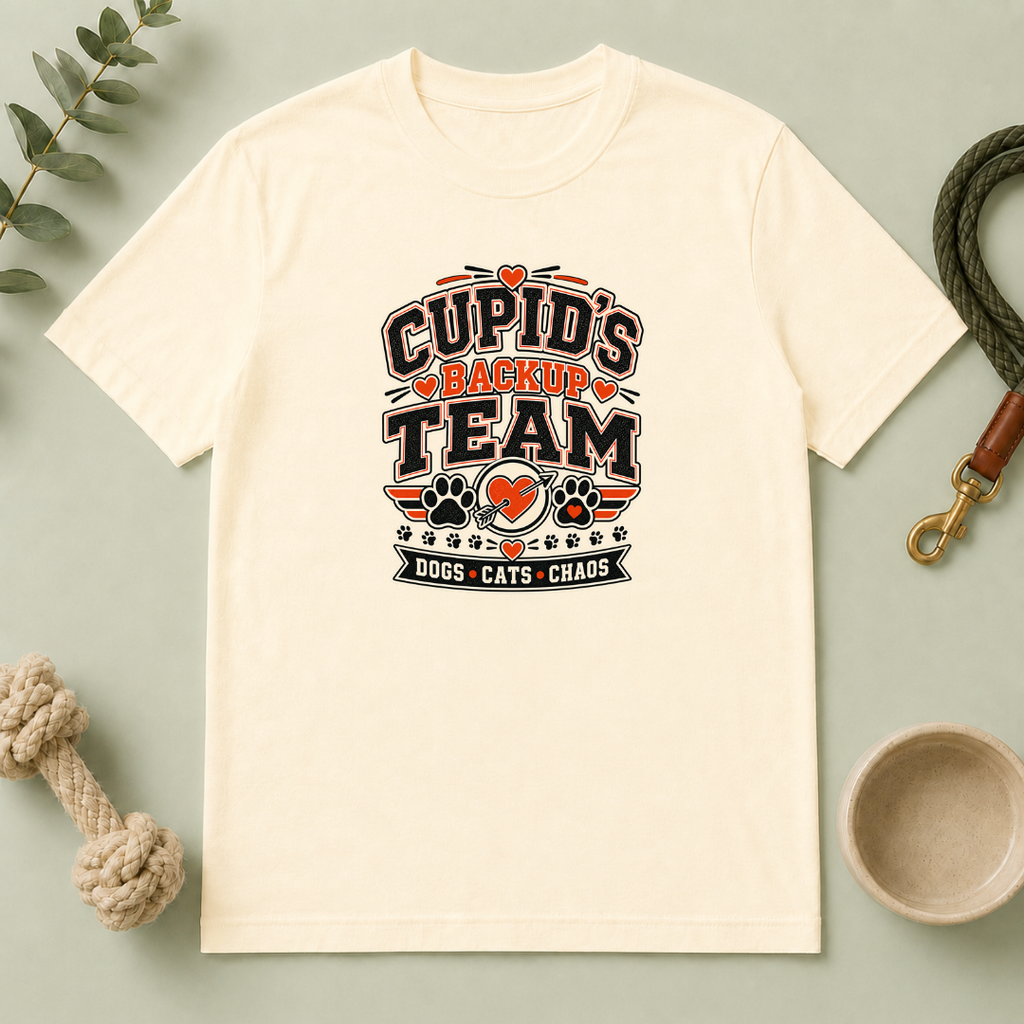 Cupid’s Backup Team Valentine Pet Lover T-Shirt