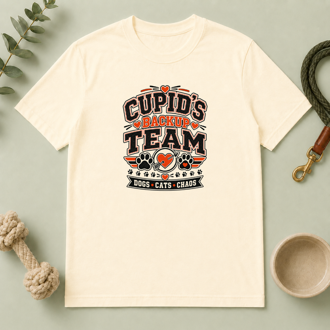 Cupid’s Backup Team Valentine Pet Lover T-Shirt