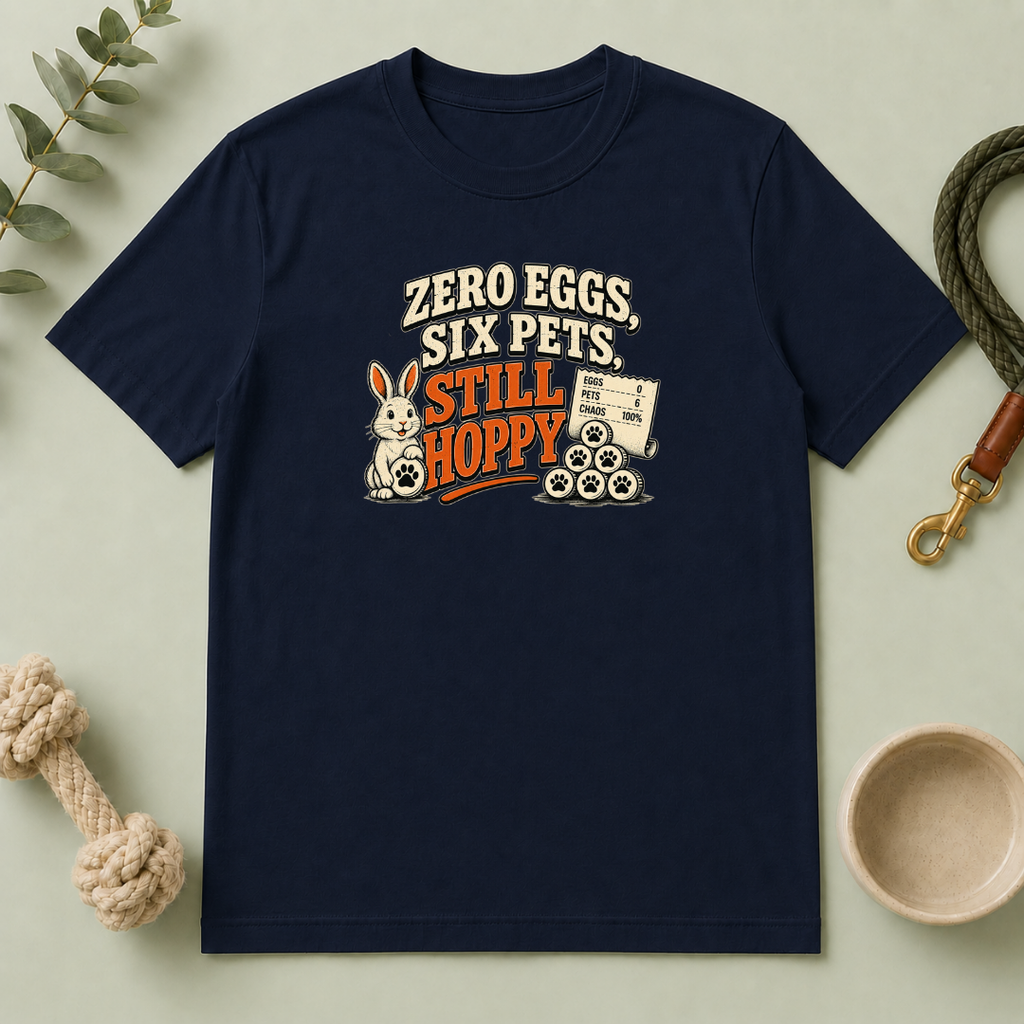 Zero Eggs, Six Pets, Still Hoppy Easter Tee