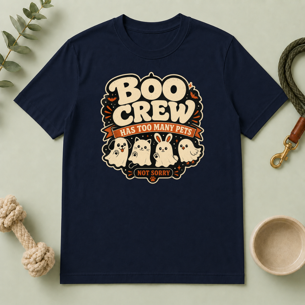 Boo Crew Has Too Many Pets Halloween T-Shirt