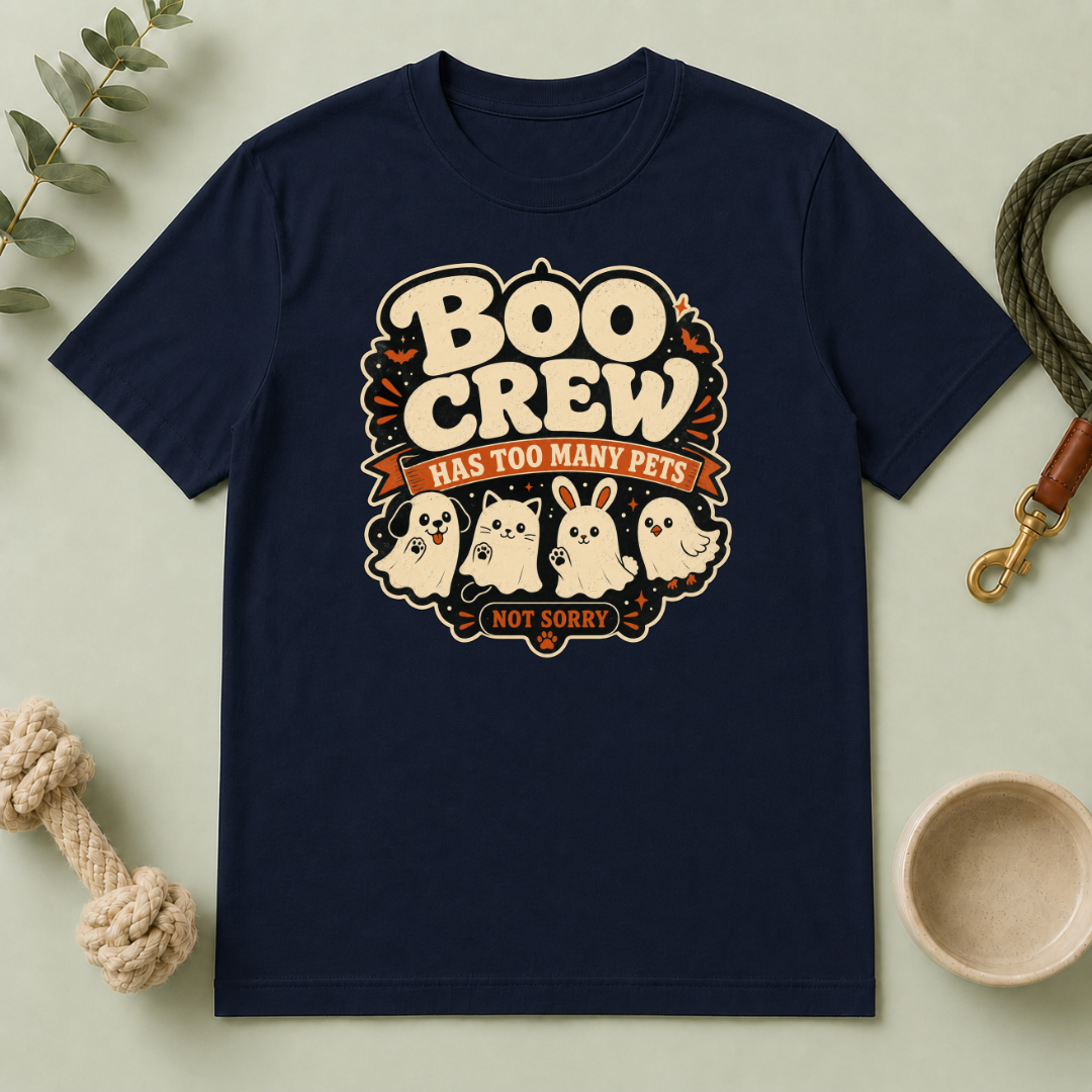 Boo Crew Has Too Many Pets Halloween T-Shirt