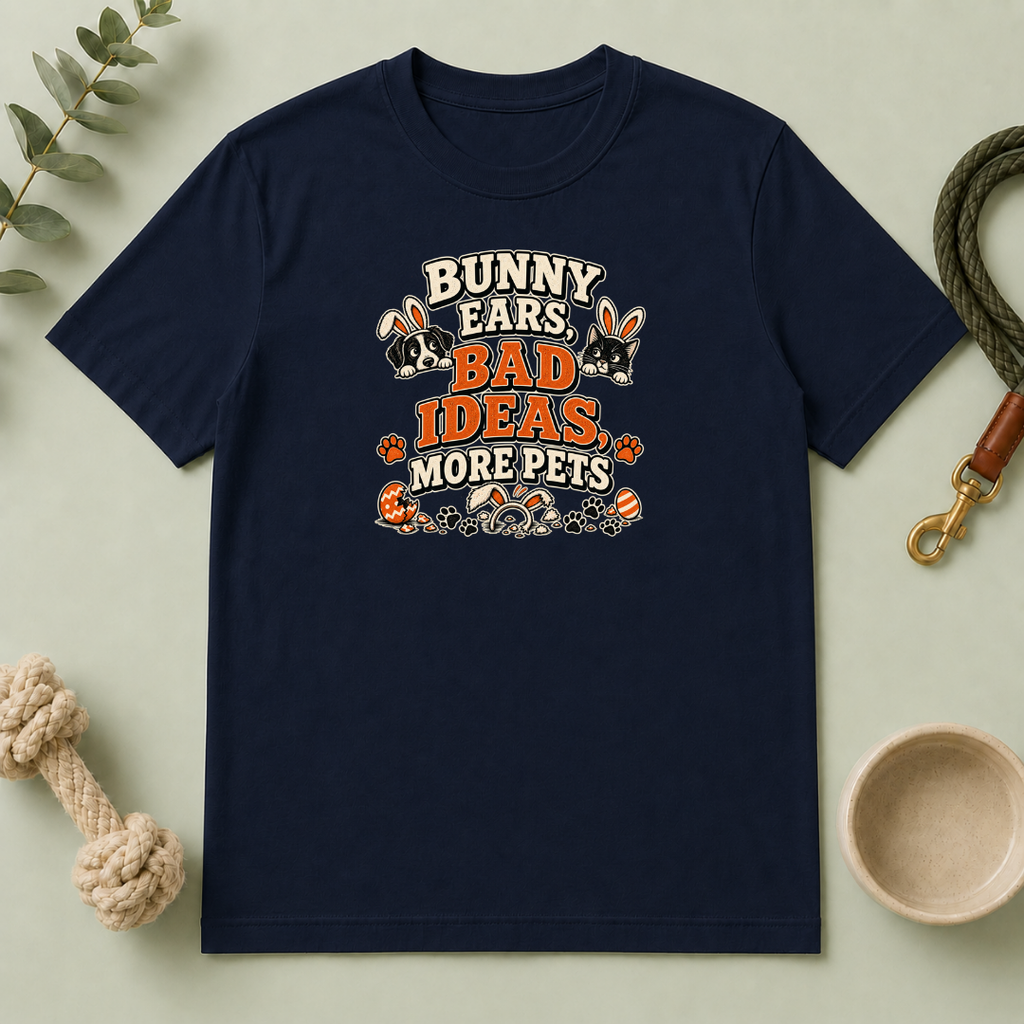 Bunny Ears, Bad Ideas, More Pets Easter T-Shirt