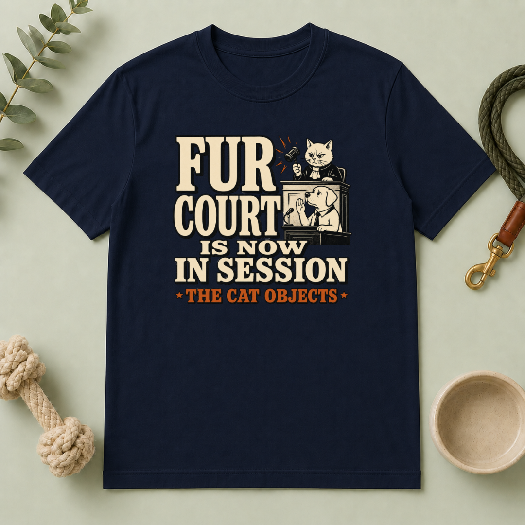 Fur Court Is Now in Session – Dog & Cat Rivalry T-Shirt