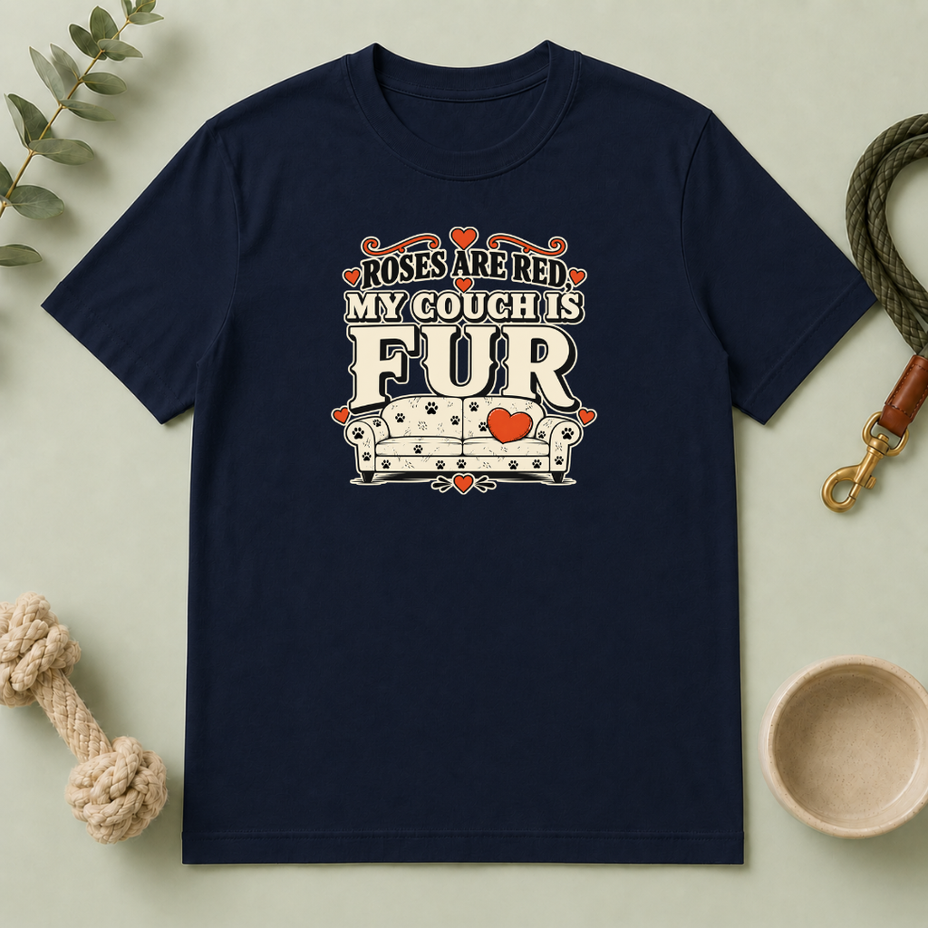 Roses Are Red My Couch Is Fur Valentine Pet T-Shirt