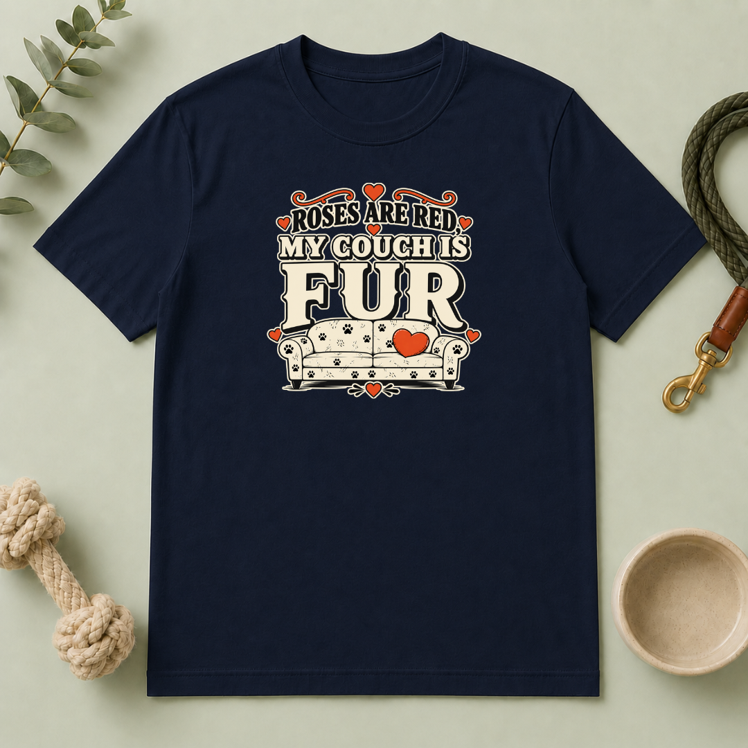 Roses Are Red My Couch Is Fur Valentine Pet T-Shirt