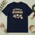 Officially Outnumbered T-Shirt — Funny Family & Pet Graphic Tee
