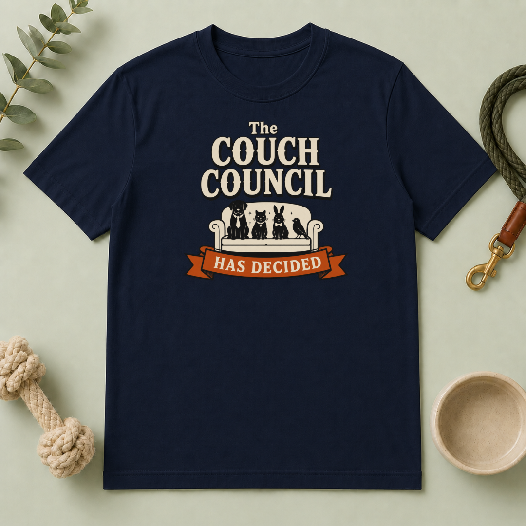 'The Couch Council Has Decided' Funny Pet Lounge Tee