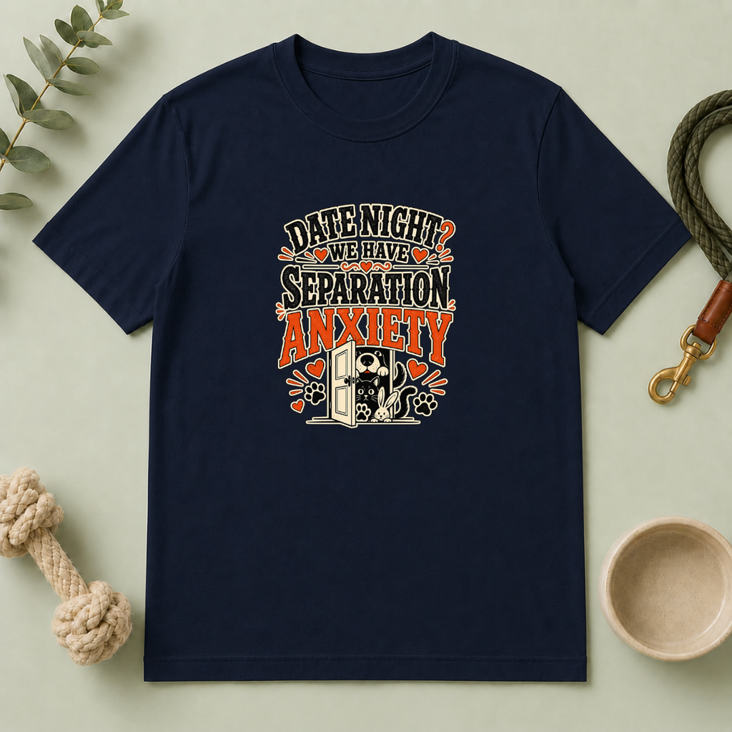Date Night Separation Anxiety Valentine Pet T-Shirt